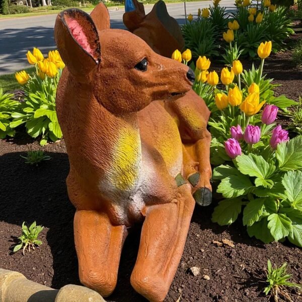 22" Solid concrete sitting Mother Deer Statue, Modern Home Decor, Garden Decor, Home Decor Mothers day gift's birthdays gift outdoor statues