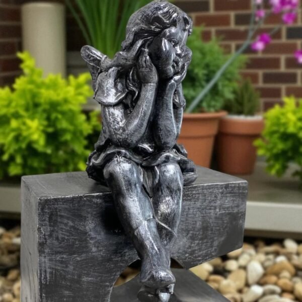 il_fullxfull.6216738671_2kmx-Photoroom 24" Concrete Sitting Angel with Wings Statue, Modern Home Decor, Garden Decor, Home Decor All Occasion gift, outdoor concrete garden statues