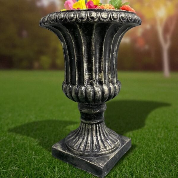 25" Large Solid Concrete Rosenstein Urn Planter, Outdoor Garden Decor , Outdoor Concrete statues, solid Concrete flower pot