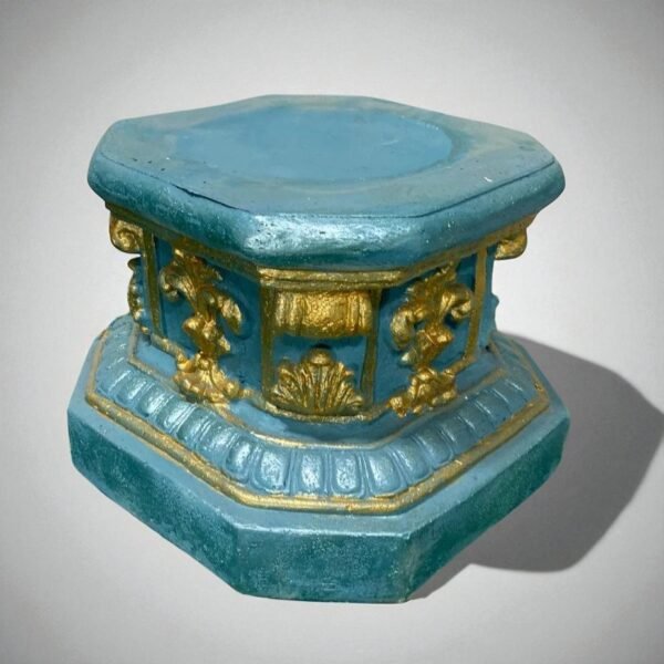 10" HEAVY  Solid Concrete Antique Greek Style Heavy-duty indoor/outdoor Pedestal , Outdoor Garden Decor, Outdoor Concrete statues,