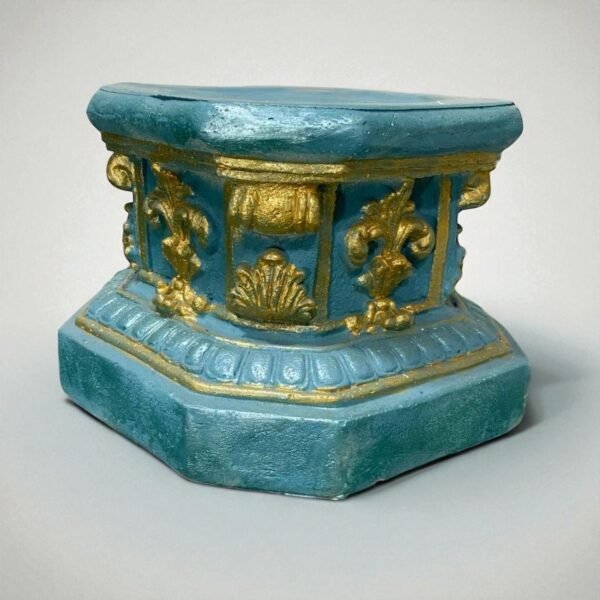 10" HEAVY  Solid Concrete Antique Greek Style Heavy-duty indoor/outdoor Pedestal , Outdoor Garden Decor, Outdoor Concrete statues,