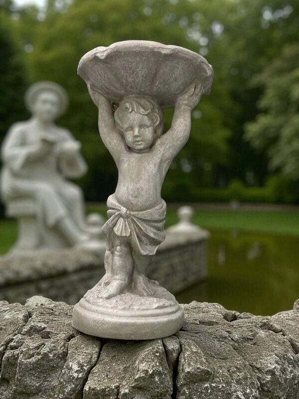 24" Concrete Birdbath Sculptor, finest stone finish, Outdoor Garden Figurine, Garden Decor,  birthday gifts, all occasions gift