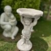 24" Concrete Birdbath Sculptor, finest stone finish, Outdoor Garden Figurine, Garden Decor,  birthday gifts, all occasions gift