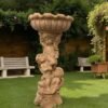Baroque Cherubs Bird Bath 4Ft CONCRETE Baby Angels Statue, Sculpture, Free Customization, Free Paints, Art Sculpture