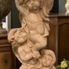 Baroque Cherubs Bird Bath 4Ft CONCRETE Baby Angels Statue, Sculpture, Free Customization, Free Paints, Art Sculpture