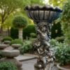Baroque Cherubs Bird Bath 4Ft CONCRETE Baby Angels Statue, Sculpture, Free Customization, Free Paints, Art Sculpture