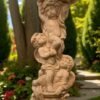 Baroque Cherubs Bird Bath 4Ft CONCRETE Baby Angels Statue, Sculpture, Free Customization, Free Paints, Art Sculpture