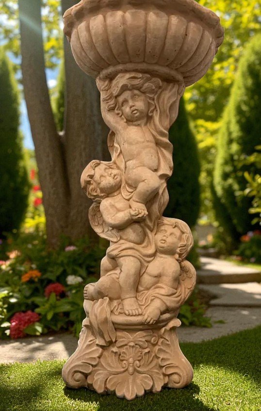 il_fullxfull.6382593207_c4vu-Photoroom Baroque Cherubs Bird Bath 4Ft CONCRETE Baby Angels Statue, Sculpture, Free Customization, Free Paints, Art Sculpture