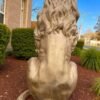 Large 21" Gold Lion Statue, Sentinel Lion Statue Solid Concrete life-size Outdoor/indoor Garden Decor Father day gift, Beautiful home Gift