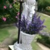 21" Flower Girl Statue with Planter – Antique Finish Garden Sculpture, Home decor, garden, outdoor/Indoor Statues