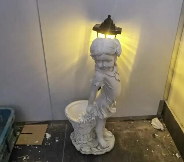il_fullxfull.6733591113_tvm2 21" Flower Girl Statue with Planter β Antique Finish Garden Sculpture, Home decor, garden, outdoor/Indoor Statues