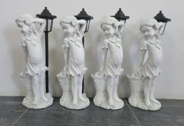 il_fullxfull.6733591125_jjz6 21" Flower Girl Statue with Planter β Antique Finish Garden Sculpture, Home decor, garden, outdoor/Indoor Statues