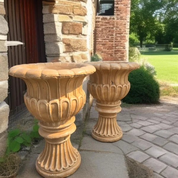 il_fullxfull.6980170879_j8xc MASSIVE 2 Concrete flower pots Solid Concrete Rosenstein greek Urn Planter, Outdoor Garden Decor , Outdoor Concrete statues, solid Concrete