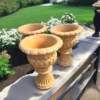MASSIVE 2 Concrete flower pots Solid Concrete Rosenstein greek Urn Planter, Outdoor Garden Decor , Outdoor Concrete statues, solid Concrete