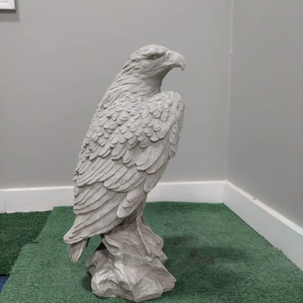 MASSIVE 24" Stone American bald Eagle Statue, Weatherproof Outdoor yard Decor, Father gift, Outdoor Garden decor, Large Cement statue,