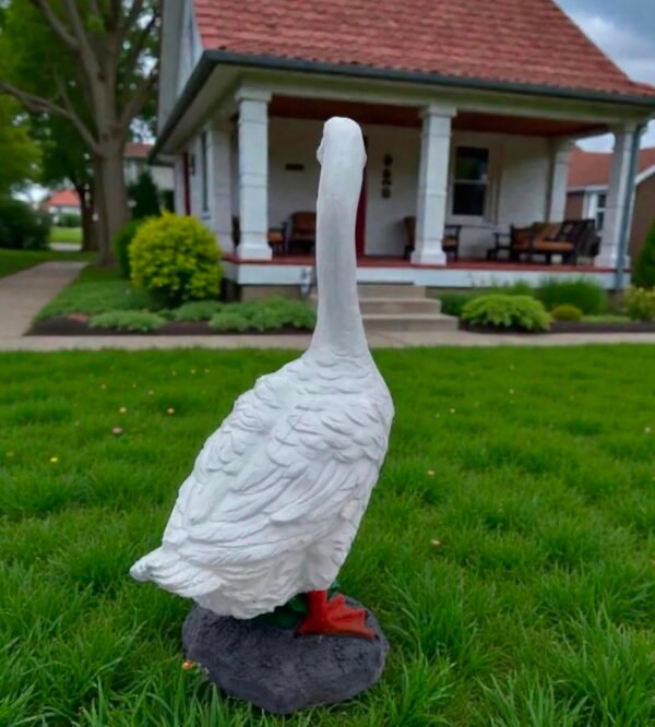 WhatsApp Image 2026-07-w23 at 11.42.30 PM Heavy Concrete Porch Goose Statue, 20 Inch Cement Dress Up Goose, Outdoor Garden Yard Decor, Hand Painted or Unpainted Goose Gift