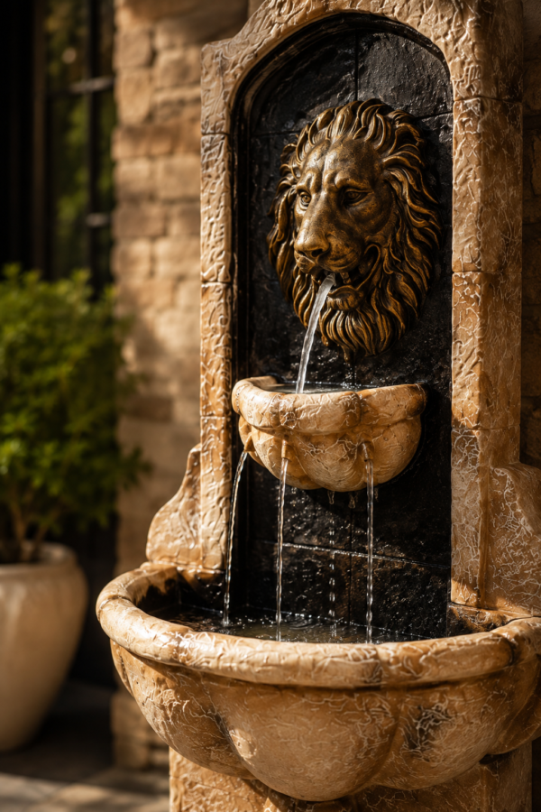 Stone Cast Wall Water Fountain