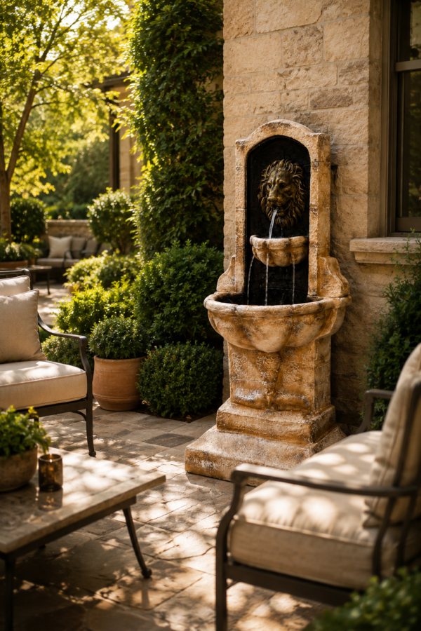 Stone Cast Wall Water Fountain