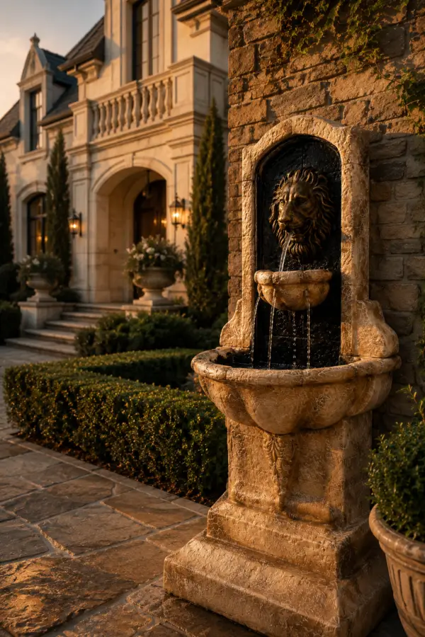 Stone Cast Wall Water Fountain