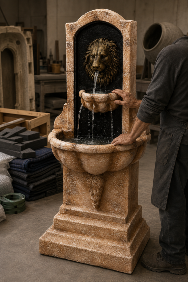 Stone Cast Wall Water Fountain